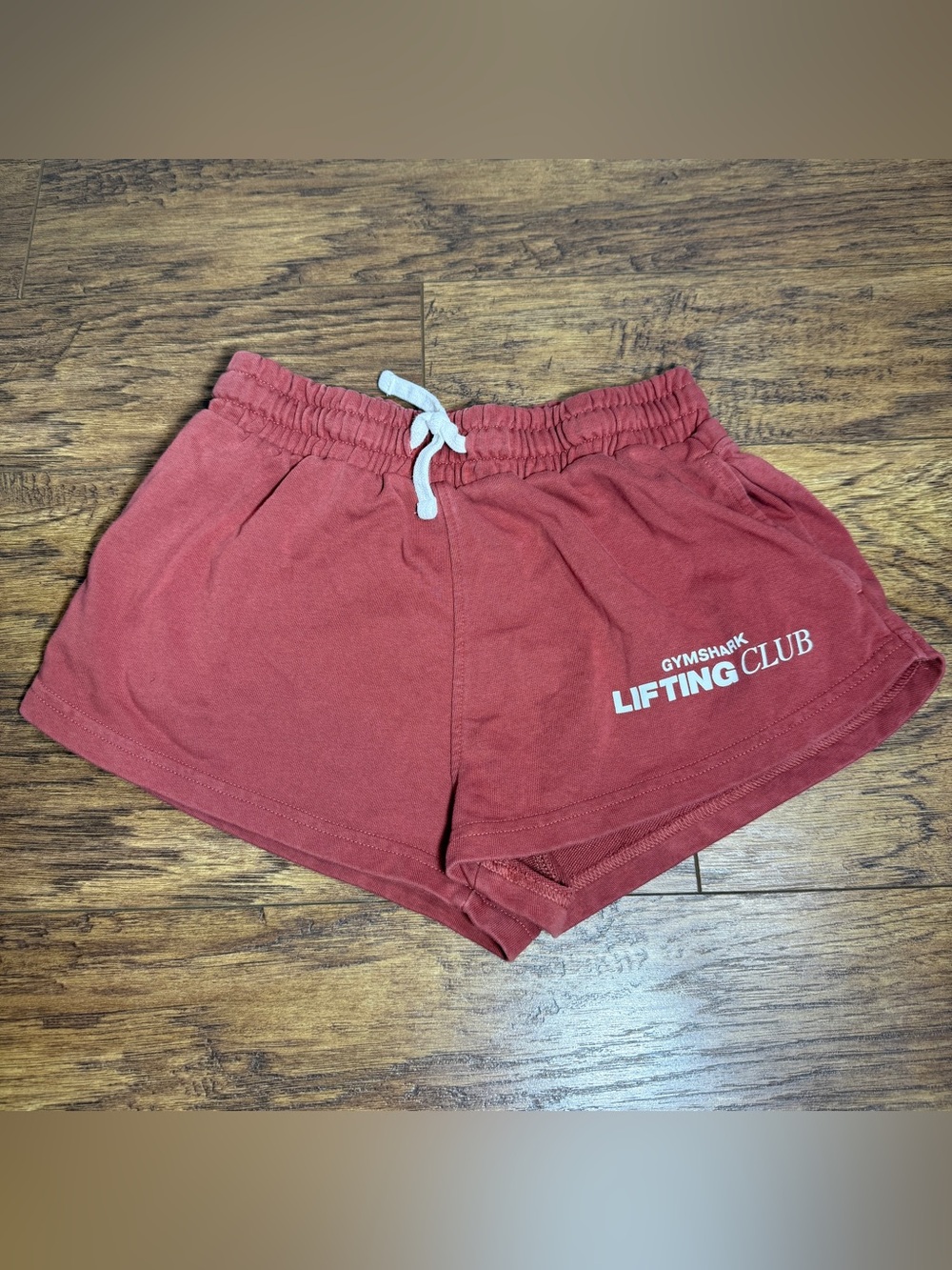 Gymshark Lifting Club Women’s XS Rust Red Lounge Workout Shorts Drawstring